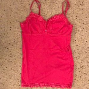 Lace trim tank top